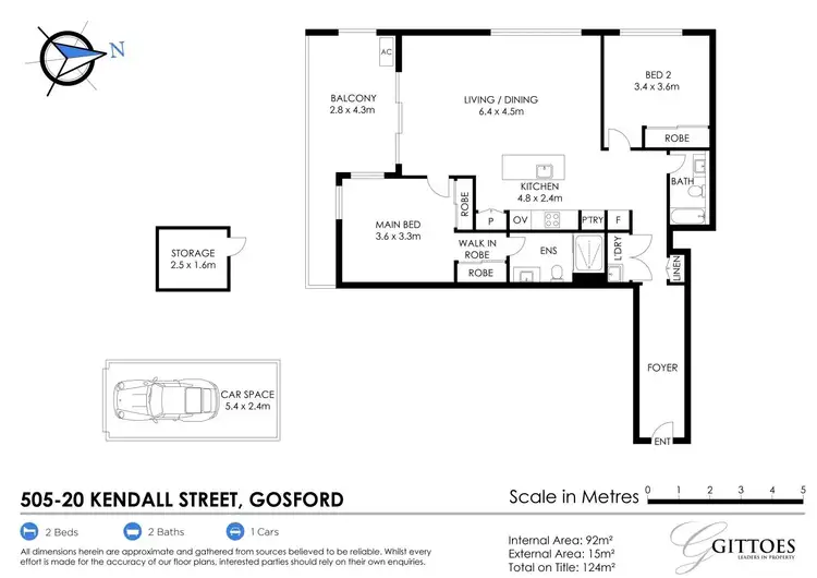 Floorplan of Homely apartment listing, 505/20 Kendall Street, Gosford NSW 2250