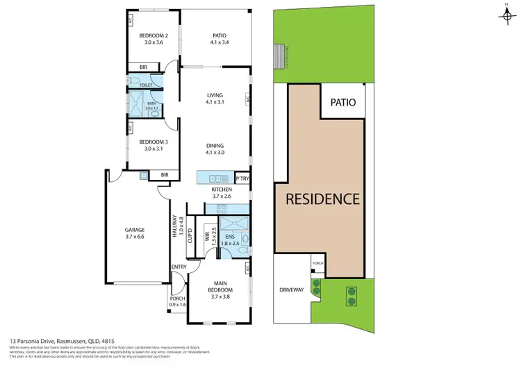 Floorplan of Homely house listing, 13 Parsonia Drive, Rasmussen QLD 4815