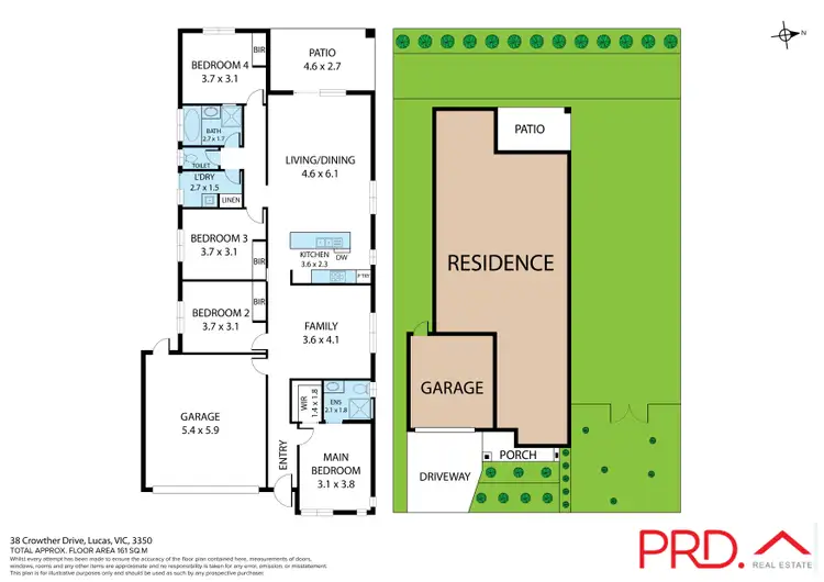 Floorplan of Homely house listing, 38 Crowther Drive, Lucas VIC 3350