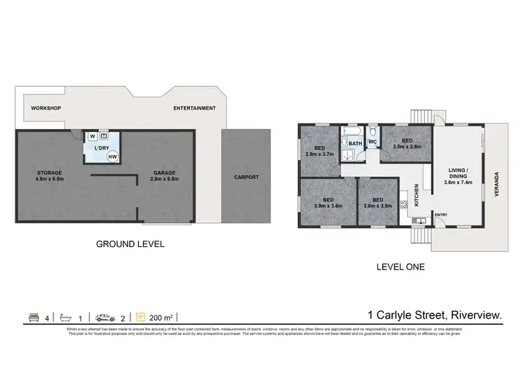 Floorplan of Homely house listing, 1 Carlyle Street, Riverview QLD 4303