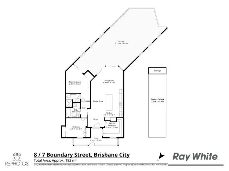 Floorplan of Homely apartment listing, 8/7 Boundary Street, Brisbane QLD 4000