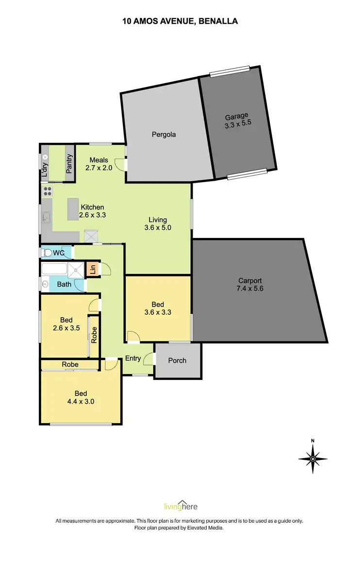 Floorplan of Homely house listing, 10 Amos Avenue, Benalla VIC 3672