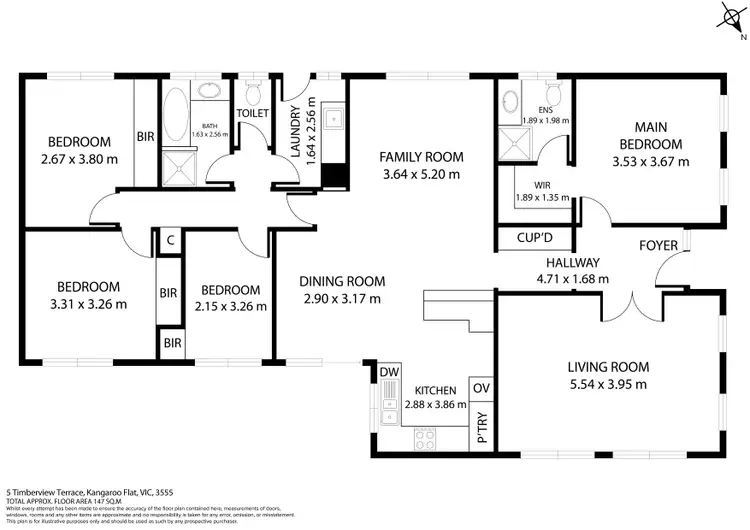 Floorplan of Homely house listing, 5 Timberview Terrace, Kangaroo Flat VIC 3555