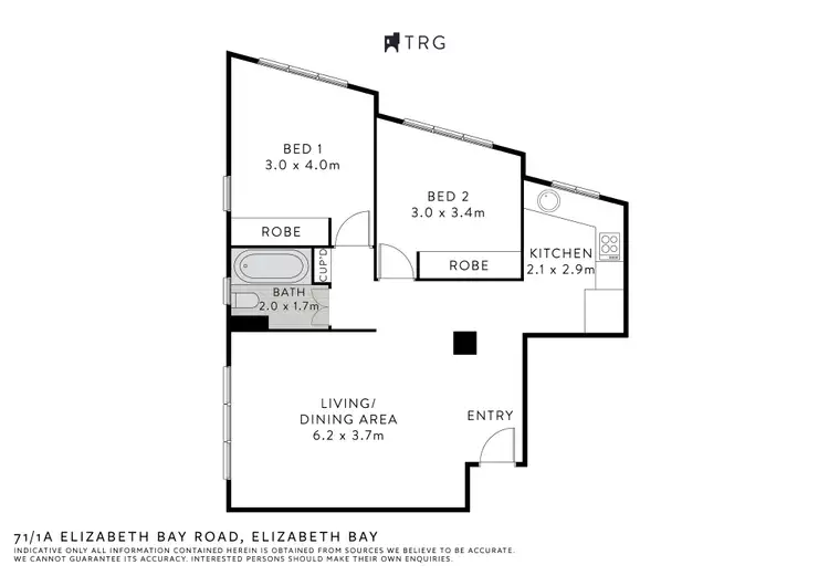 Floorplan of Homely apartment listing, 71/1a Elizabeth Bay Road, Elizabeth Bay NSW 2011