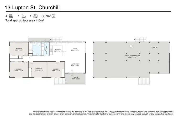 Floorplan of Homely house listing, 13 Lupton Street, Churchill QLD 4305