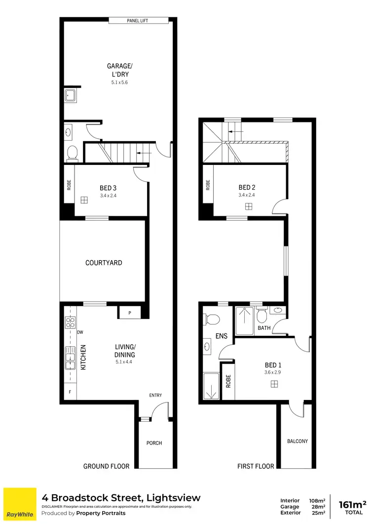 Floorplan of Homely townhouse listing, 4 Broadstock Street, Lightsview SA 5085