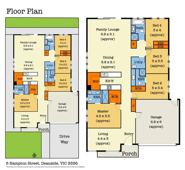 Floorplan of Homely house listing, 6 Hampton Street, Deanside VIC 3336
