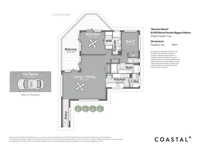 Floorplan of Homely apartment listing, 8/418 Marine Parade, Biggera Waters QLD 4216