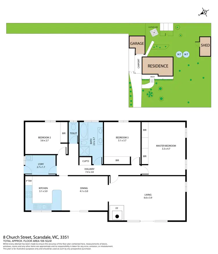Floorplan of Homely house listing, 8 Church Street, Scarsdale VIC 3351