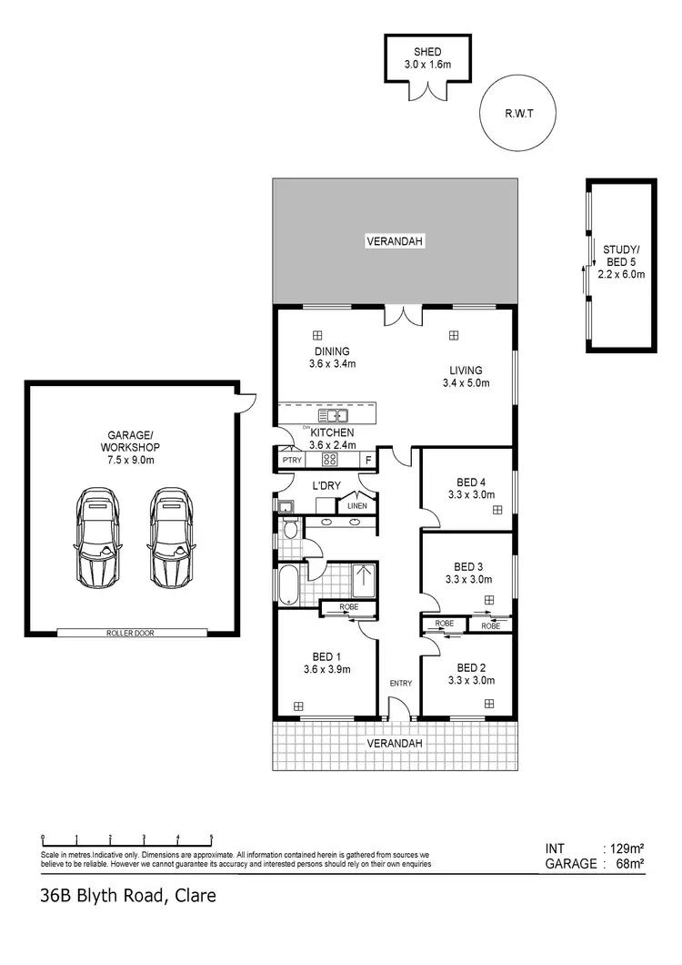 Floorplan of Homely house listing, 36b Blyth Road, Clare SA 5453