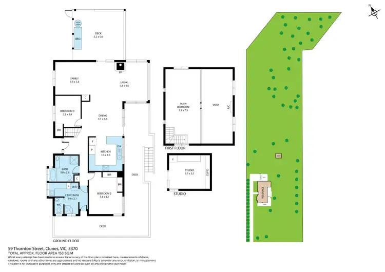 Floorplan of Homely house listing, 59 Thornton Street, Clunes VIC 3370