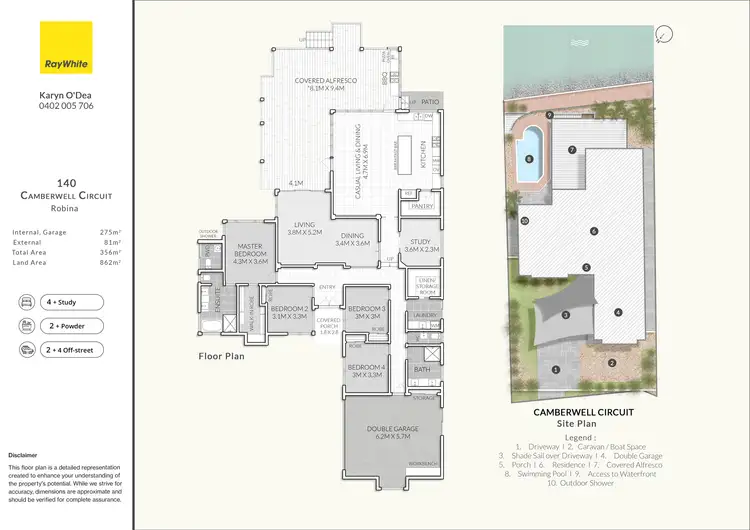 Floorplan of Homely house listing, 140 Camberwell Circuit, Robina QLD 4226