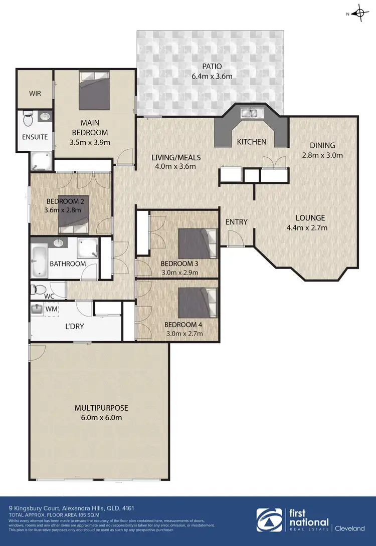 Floorplan of Homely house listing, 9 Kingsbury Court, Alexandra Hills QLD 4161