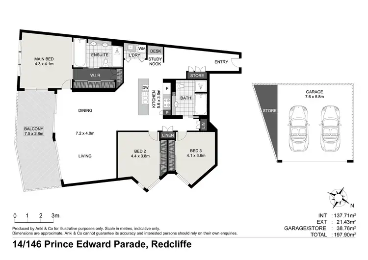 Floorplan of Homely unit listing, 14/146 Prince Edward Parade, Scarborough QLD 4020