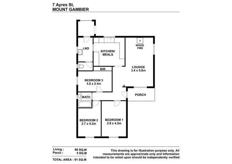 Floorplan of Homely house listing, 7 Ayers Street, Mount Gambier SA 5290