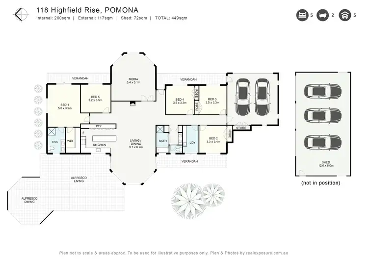Floorplan of Homely house listing, 118 Highfield Rise, Pomona QLD 4568
