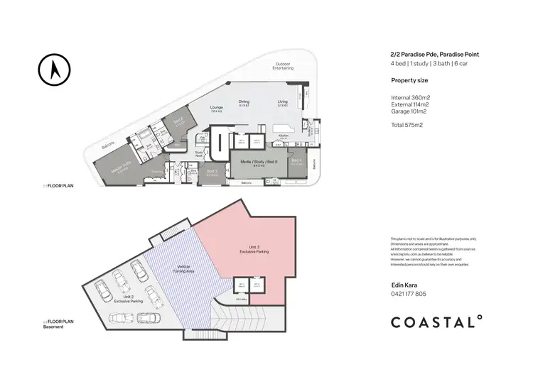 Floorplan of Homely apartment listing, 2/2 Paradise Parade, Paradise Point QLD 4216