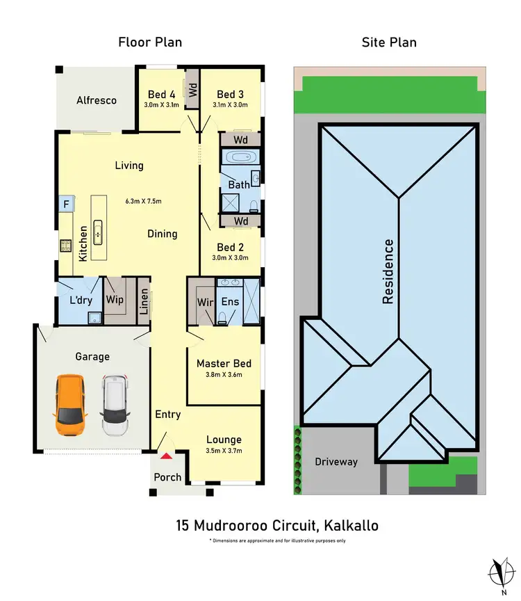 Floorplan of Homely house listing, 15 Mudrooroo Circuit, Kalkallo VIC 3064