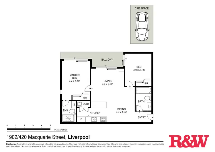 Floorplan of Homely unit listing, 1902/420 Macquarie Street, Liverpool NSW 2170