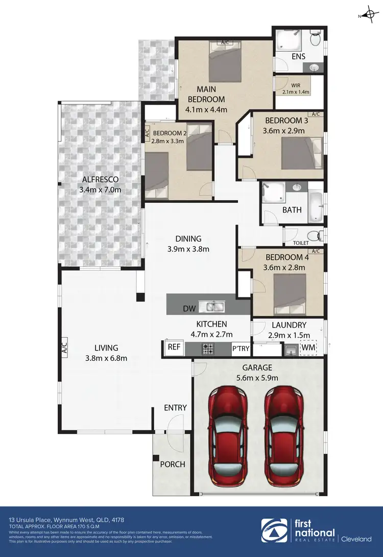 Floorplan of Homely house listing, 13 Ursula Place, Wynnum West QLD 4178