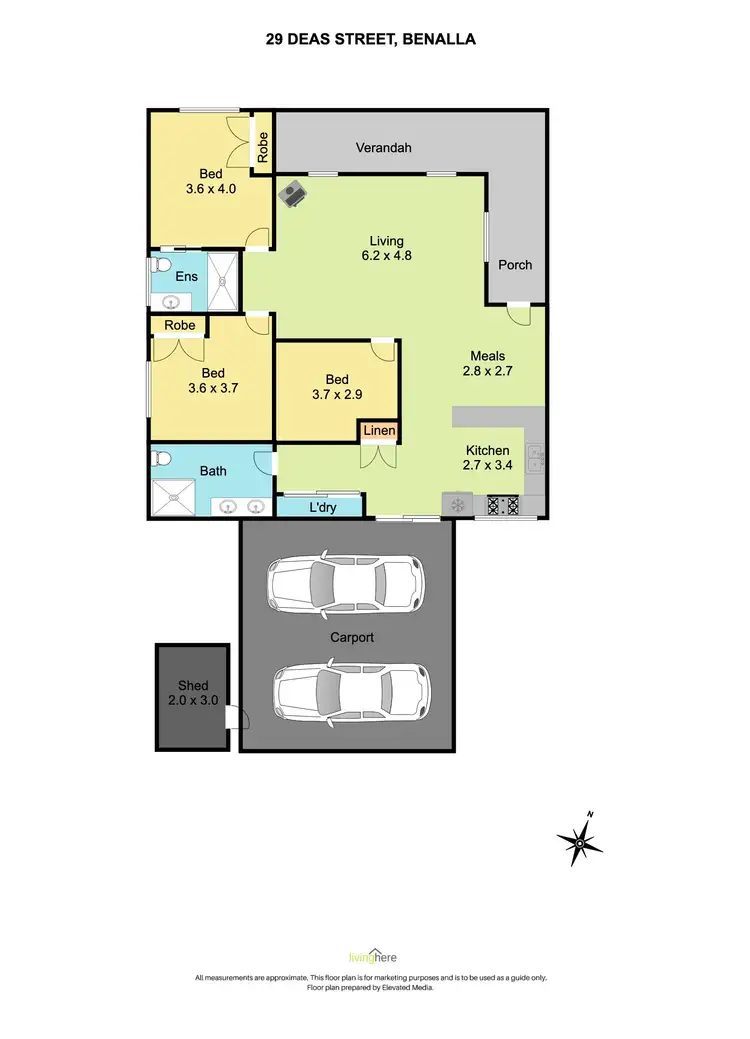 Floorplan of Homely house listing, 29 Deas Street, Benalla VIC 3672