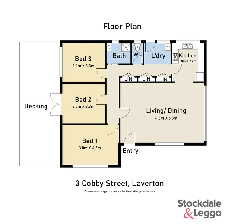 Floorplan of Homely house listing, 3 Cobby Street, Laverton VIC 3028