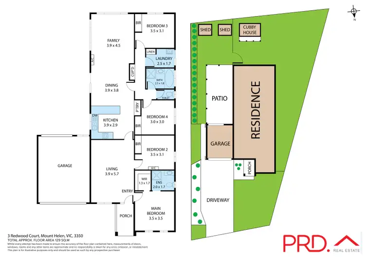 Floorplan of Homely house listing, 3 Redwood Court, Mount Helen VIC 3350