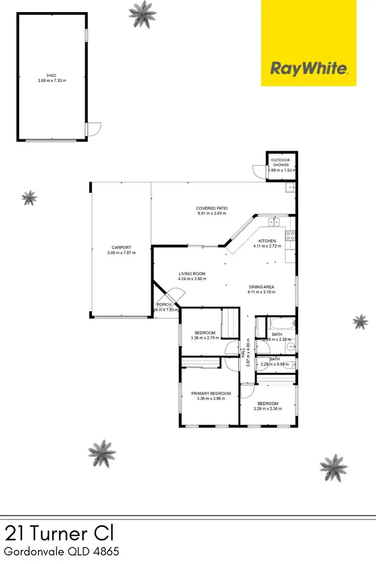 Floorplan of Homely house listing, 21 Turner Close, Gordonvale QLD 4865