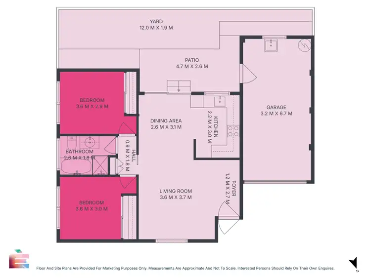 Floorplan of Homely villa listing, 1/16 Acacia Avenue, Waratah West NSW 2298