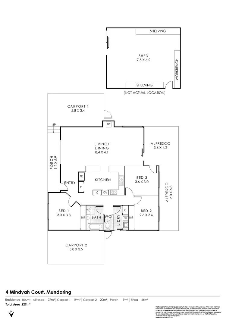 Floorplan of Homely house listing, 4 Mindyah Court, Mundaring WA 6073
