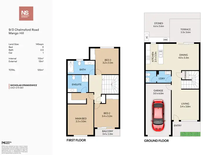 Floorplan of Homely townhouse listing, 9/3 Chelmsford Road, Mango Hill QLD 4509