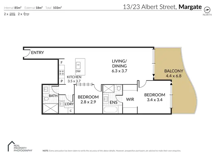 Floorplan of Homely unit listing, 13/23 Albert Street, Margate QLD 4019