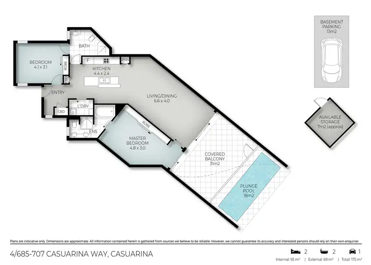 Floorplan of Homely unit listing, 4/685-707 Casuarina Way, Casuarina NSW 2487