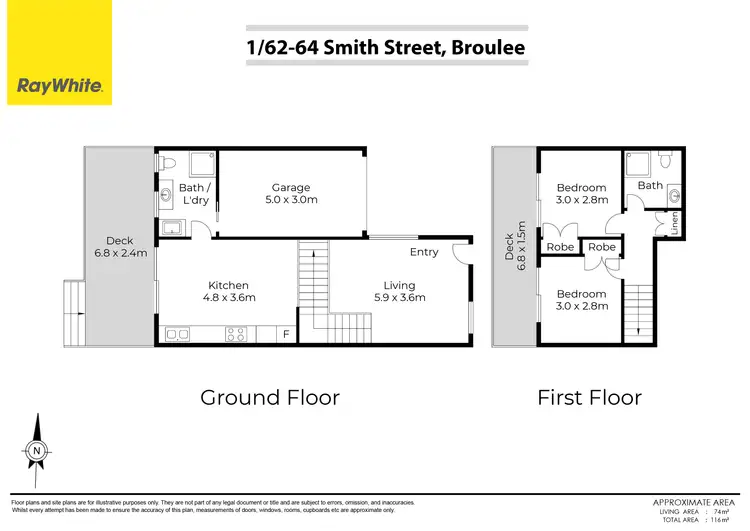 Floorplan of Homely townhouse listing, 1/62-64 Smith Street, Broulee NSW 2537