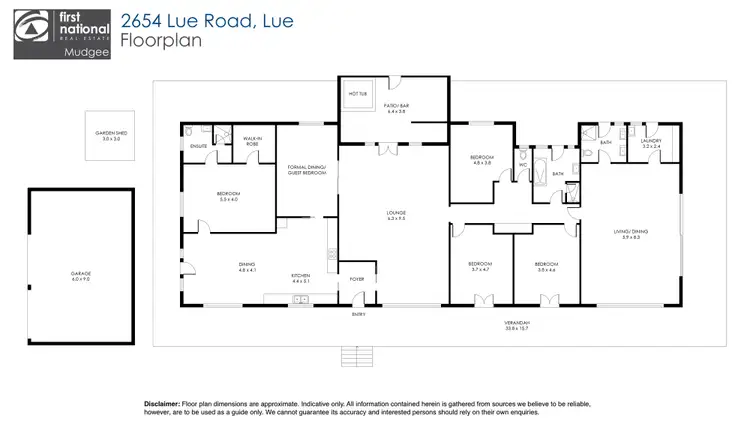 Floorplan of Homely rural property listing, 2654 "Moonshine", Lue Road, Lue, Mudgee NSW 2850