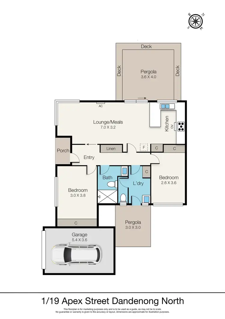 Floorplan of Homely unit listing, 1/19 Apex Street, Dandenong North VIC 3175