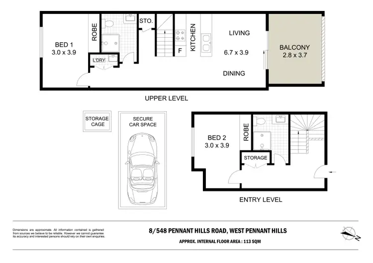 Floorplan of Homely apartment listing, 8/548 Pennant Hills Road, West Pennant Hills NSW 2125