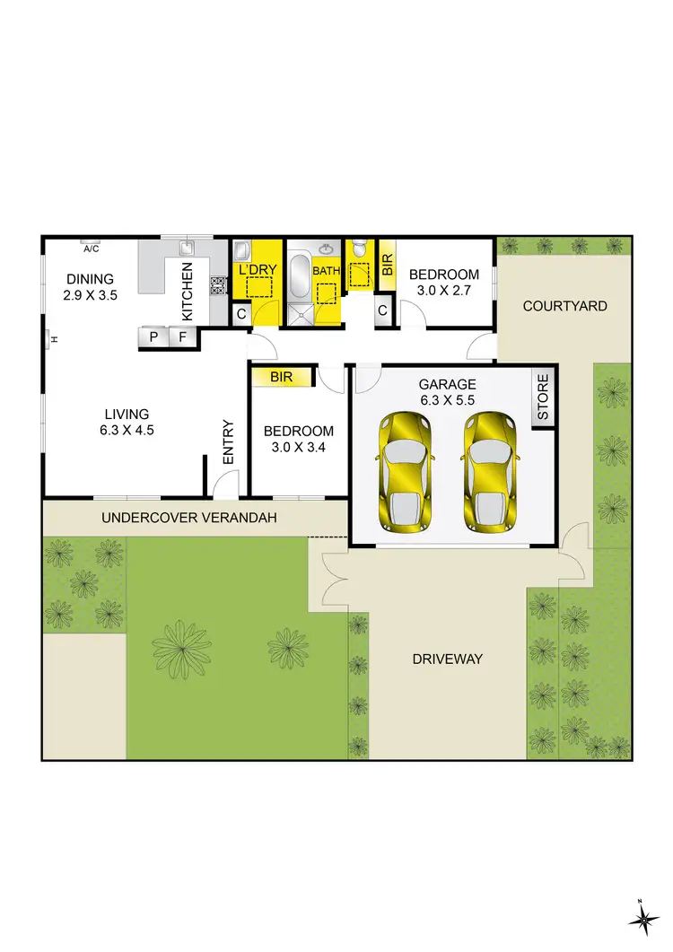Floorplan of Homely unit listing, 1/24 Percy Street, Newtown VIC 3220