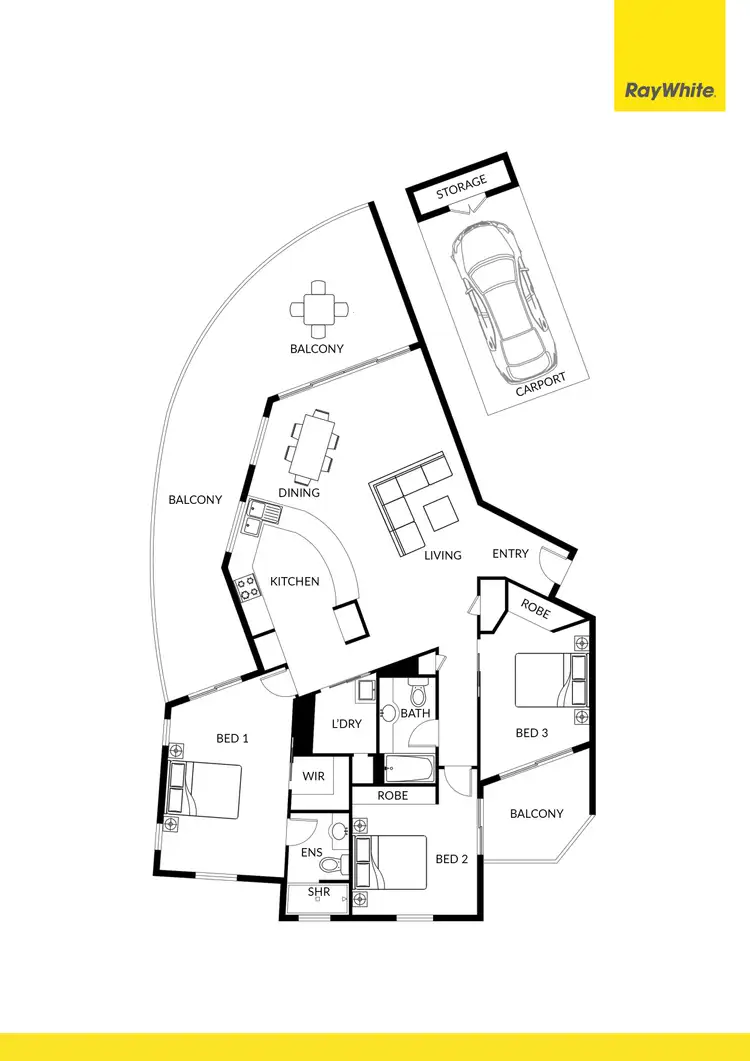 Floorplan of Homely unit listing, 12/25 The Esplanade, Maroochydore QLD 4558