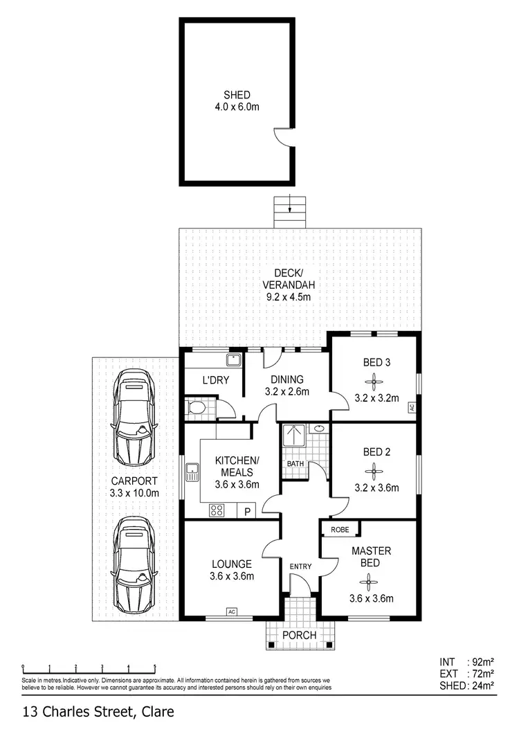 Floorplan of Homely house listing, 13 Charles Street, Clare SA 5453