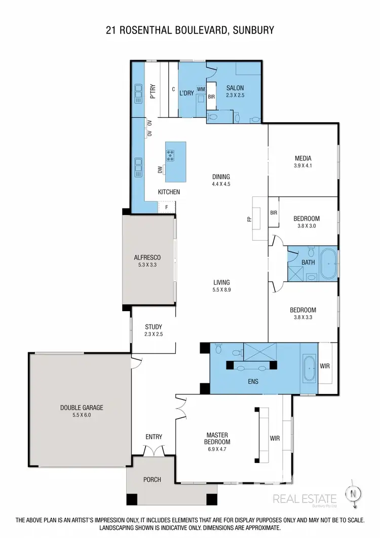 Floorplan of Homely house listing, 21 Rosenthal Boulevard, Sunbury VIC 3429