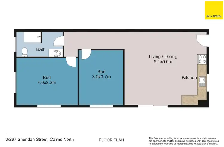Floorplan of Homely unit listing, 3/267-269 Sheridan Street, Cairns North QLD 4870