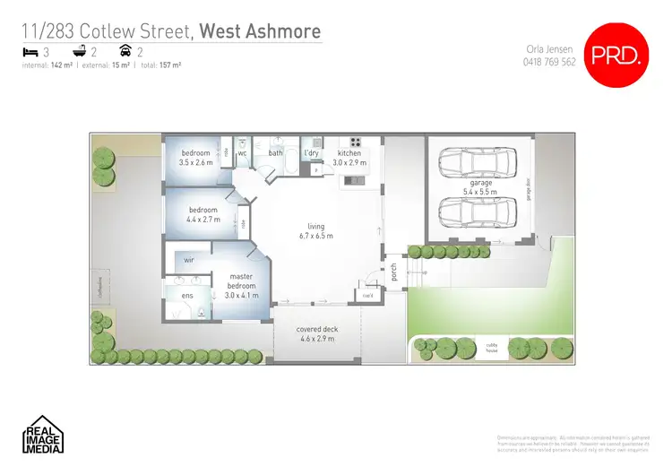 Floorplan of Homely semi-detached listing, 11/283 Cotlew Street West, Ashmore QLD 4214