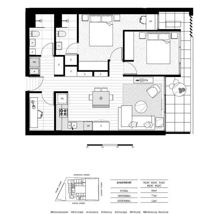 Floorplan of Homely apartment listing, 812/1 Dyer Street, Richmond VIC 3121