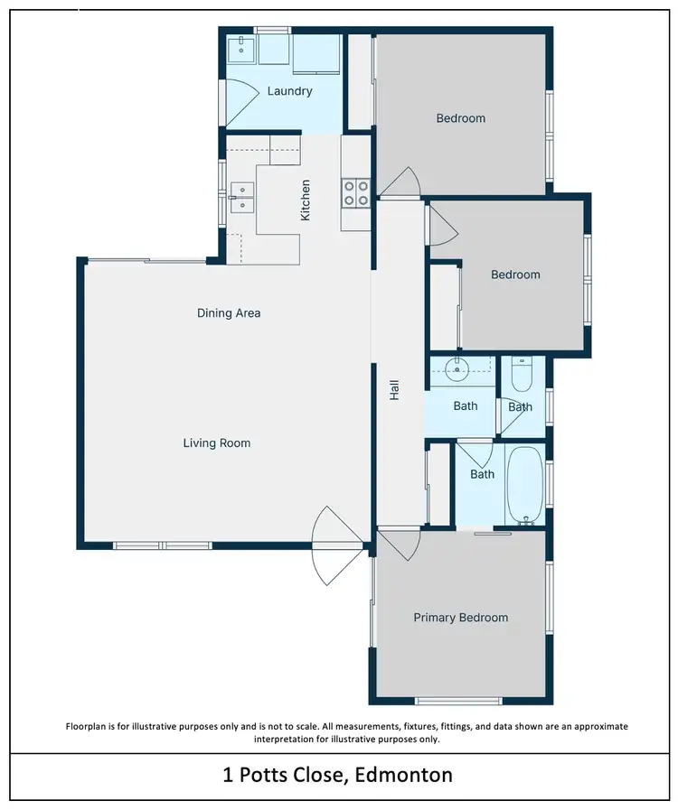 Floorplan of Homely house listing, 1 Potts Close, Edmonton QLD 4869
