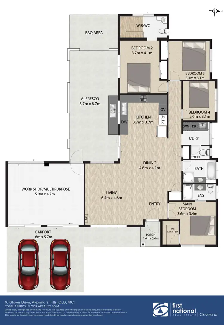 Floorplan of Homely house listing, 16 Glover Drive, Alexandra Hills QLD 4161