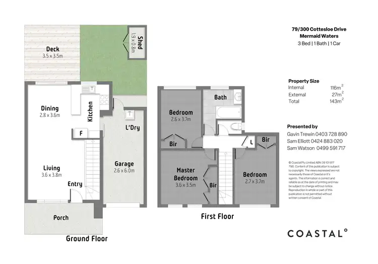 Floorplan of Homely townhouse listing, 79/300 Cottesloe Drive, Mermaid Waters QLD 4218