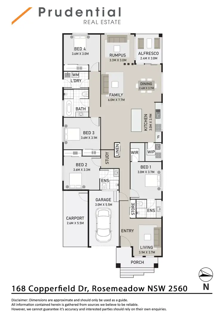 Floorplan of Homely house listing, 168 Copperfield Drive, Rosemeadow NSW 2560