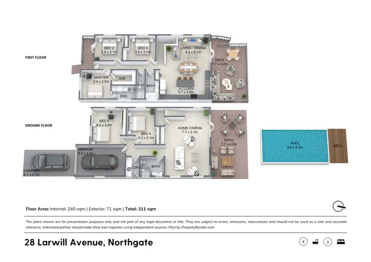 Floorplan of Homely house listing, 28 Larwill Avenue, Northgate QLD 4013