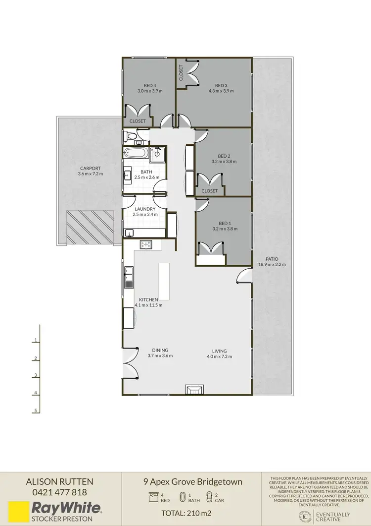 Floorplan of Homely house listing, 9 Apex Grove, Bridgetown WA 6255